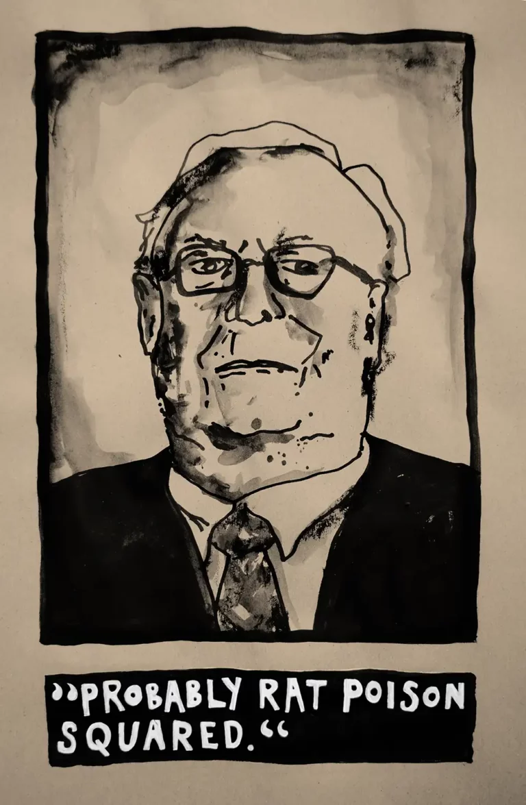 Comic Illustration Portrait of Warren Buffett Crypto NFT