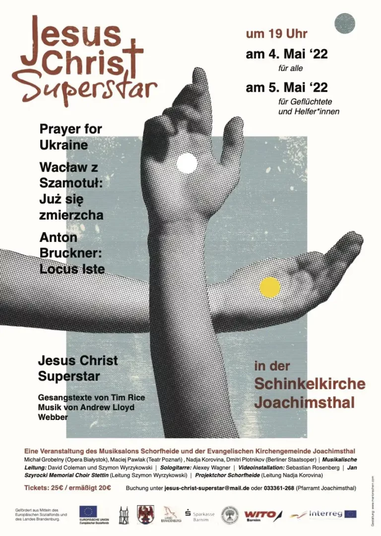 Typography Illustration Graphic Design event poster musical Jesus Christ superstar hands Schorfheide
