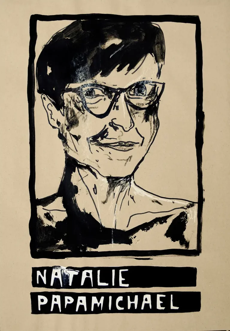 Portrait Illustration of Painter Artist Natalie Papamichael Brighton